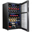 Wine Fridge, Dual Freestanding Wine Refrigerator, 33 Bottle Wine Cooler | Fridge.com