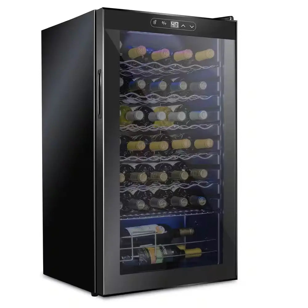 Wine Fridge, Freestanding Wine Refrigerator, 34 Bottle Wine Cooler | Fridge.com