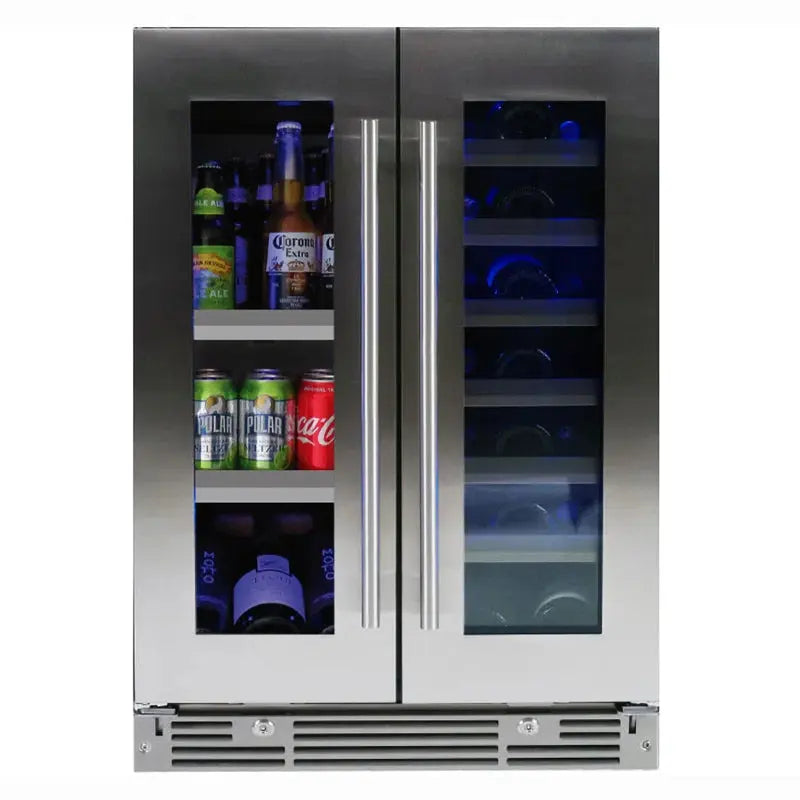 XO 24'' 21 Bottle and Can Dual Zone Wine & Beverage Refrigerator | Fridge.com