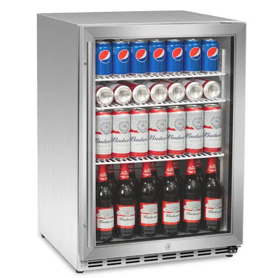 YUKOOL 160 Cans (12 Oz.) Outdoor Rated Freestanding Beverage Refrigerator with Wine Storage | Fridge.com