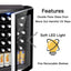 YUKOOL 18.15'' 24 Bottle Single Zone Freestanding Wine Refrigerator | Fridge.com