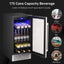 YUKOOL 28 Bottle Beverage Undercounter Refrigerator, Built-In Wine Cooler, Transparent Glass Door Digital Memory Temperature Control Mini Refrigerator, LED Light (15”) | Fridge.com