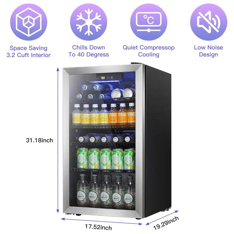 YUKOOL 3.2Cu.Ft Single Zone Built-In Beverage Refrigerator | Fridge.com