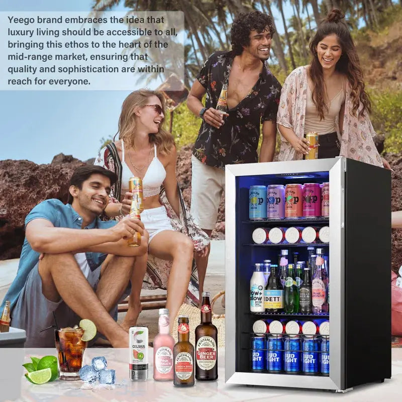 Yeego 140 Cans (12 Oz.) 3.35 Cubic Feet Beverage Refrigerator Freestanding | Fridge.com