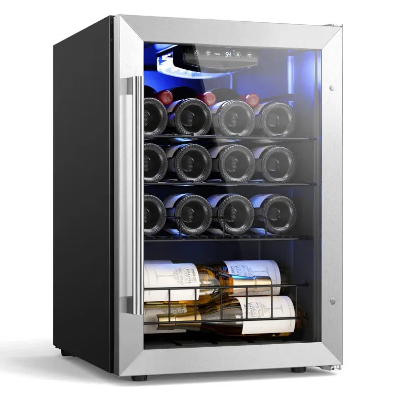 Yeego 16.93'' 20 Bottle Single Zone Wine Refrigerator | Fridge.com