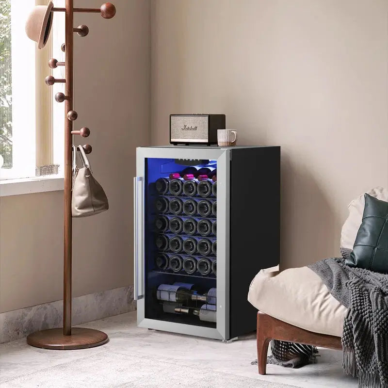 Yeego 18.9'' 33 Bottle Single Zone Wine Refrigerator | Fridge.com