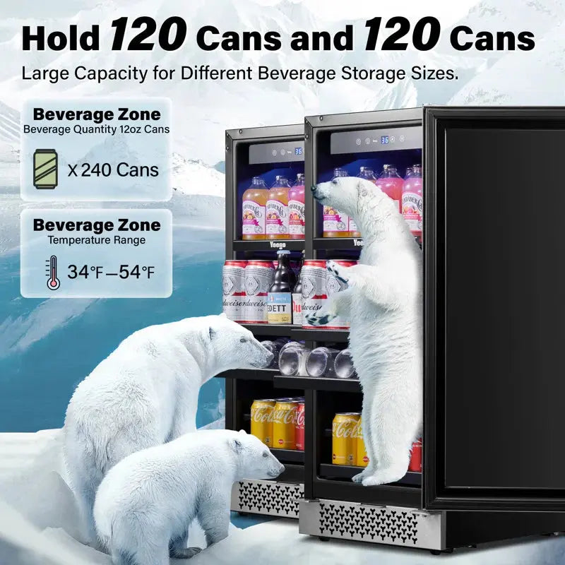 Yeego 240 Cans (12 Oz.) 6.4 Outdoor Beverage Refrigerator | Fridge.com