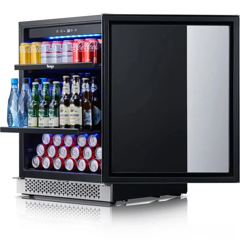 Yeego 24'' 180 Can Built-In Beverage Refrigerator Beer Fridge Drink Cooler | Fridge.com