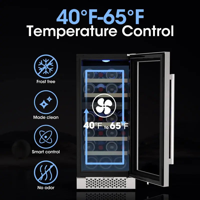 Yeego 28 Bottles 15" Dual Zone Wine Cooler under Counter Compressor Wine Refrigerator Mini Fridge | Fridge.com