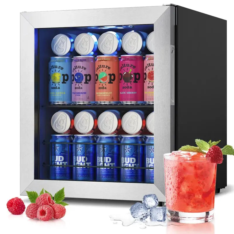 Yeego 65 Cans (12 Oz.) 1.62 Cubic Feet Freestanding Beverage Refrigerator | Fridge.com