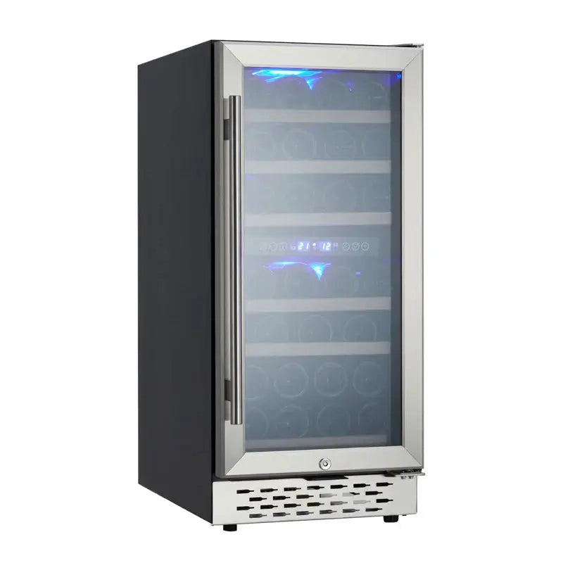 Yesurprise 14.96'' 28 Bottle Dual Zone Wine Refrigerator | Fridge.com