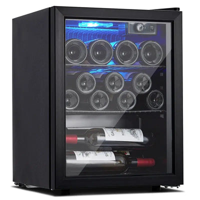 Yesurprise 16.9'' 16 Bottle Four Zone Freestanding Wine Refrigerator | Fridge.com