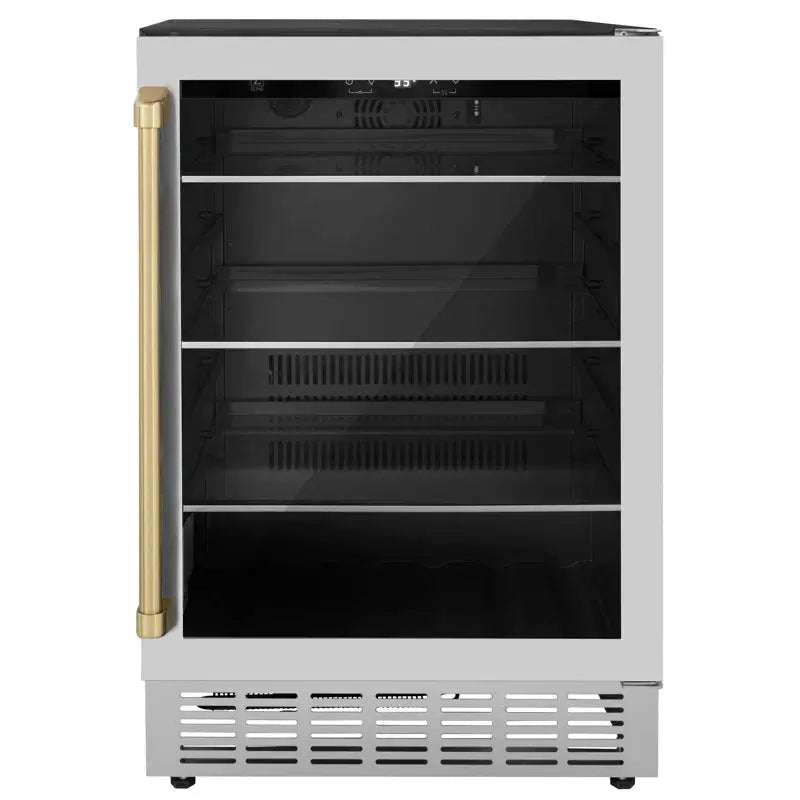 ZLINE 24" Monument Autograph Edition 154 Can Beverage Fridge in Stainless Steel | Fridge.com