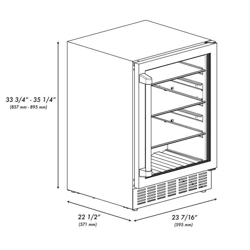 ZLINE 24" Monument Autograph Edition 154 Can Beverage Fridge in Stainless Steel | Fridge.com