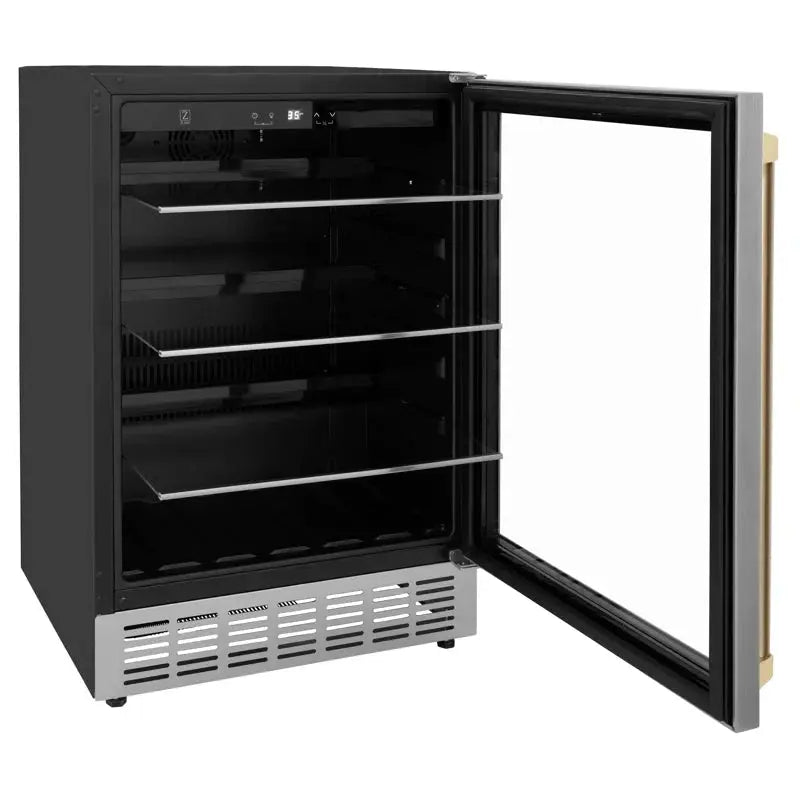 ZLINE 24" Monument Autograph Edition 154 Can Beverage Fridge in Stainless Steel | Fridge.com