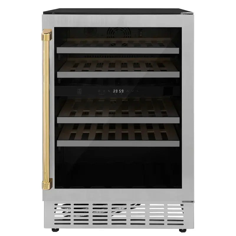 ZLINE 24" Monument Autograph Edition Dual Zone 44-Bottle Wine Cooler in Stainless Steel | Fridge.com