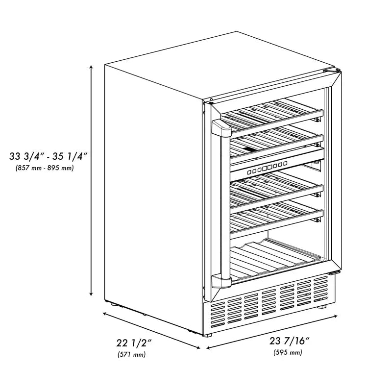 ZLINE 24" Monument Autograph Edition Dual Zone 44-Bottle Wine Cooler in Stainless Steel | Fridge.com