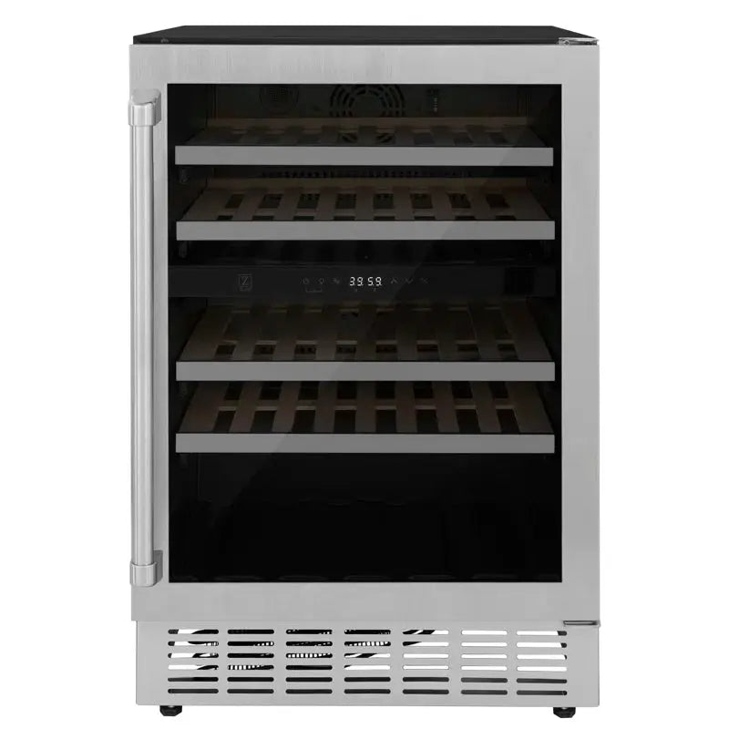 ZLINE 24" Monument Dual Zone 44-Bottle Wine Cooler in Stainless Steel | Fridge.com