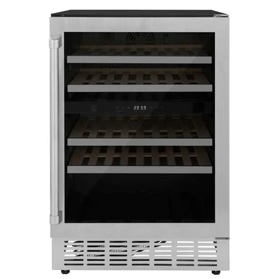 ZLINE 24" Monument Dual Zone 44-Bottle Wine Cooler in Stainless Steel | Fridge.com