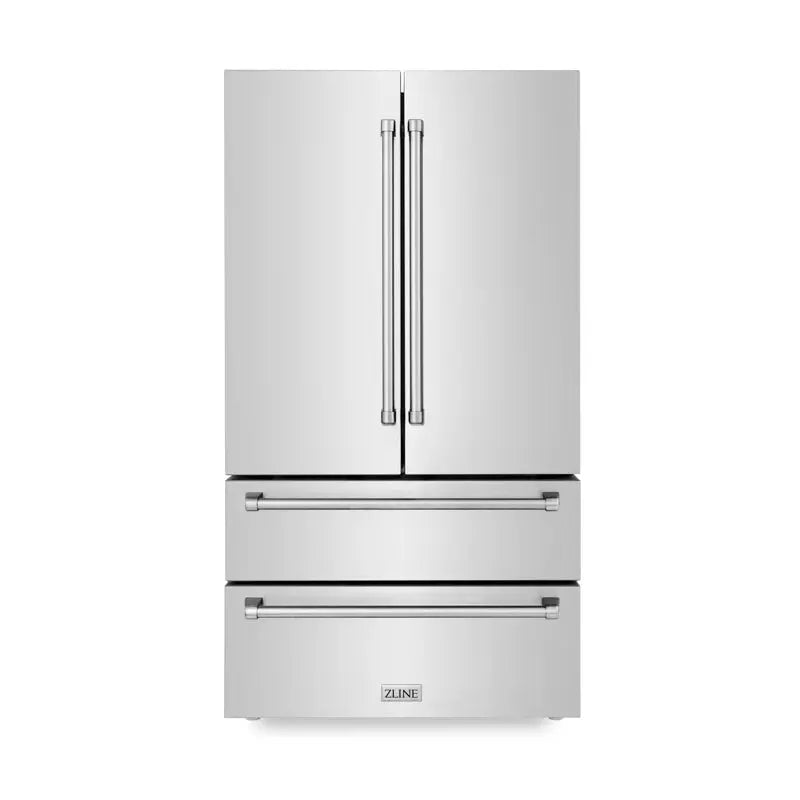 ZLINE 36" 22.5 Cu. Ft 4-Door French Door Refrigerator with Ice Maker | Fridge.com