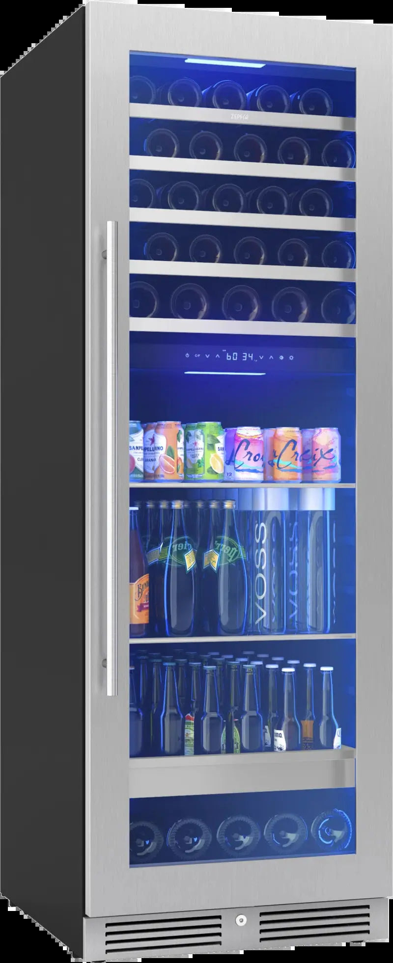 Zephyr Presrv 161 Cans (12 Oz.) Convertible Beverage Refrigerator with Wine Storage | Fridge.com