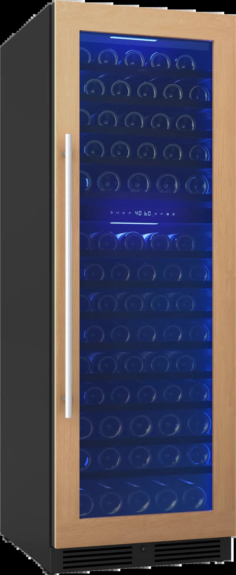 Zephyr Presrv 24 In. 132-Bottle Dual Zone Full Size Panel Ready Wine Cooler | Fridge.com