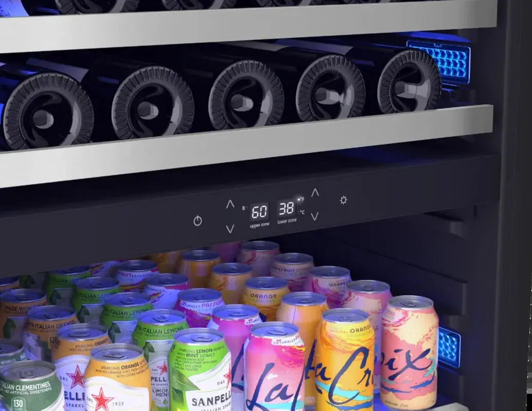 Zephyr Presrv 24 In. 59-Bottle 161-Can Dual Zone Wine and Beverage Cooler | Fridge.com