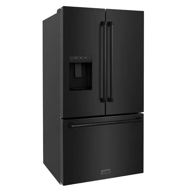 Zline 36 In. 28.9 Cu. Ft. Standard-Depth French Door External Water Dispenser Refrigerator with Dual Ice Maker in Fingerprint Resistant | Fridge.com