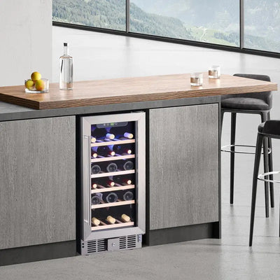 Zstar 14.96'' 30 Bottle Single Zone Wine Refrigerator | Fridge.com