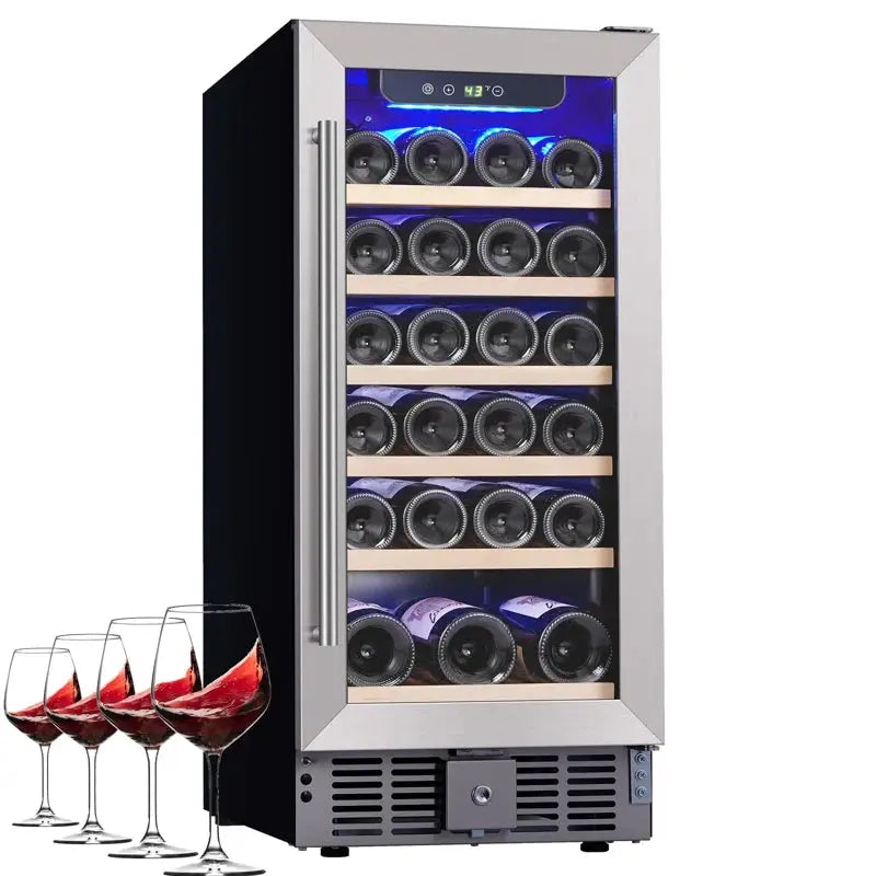 Zstar 14.96'' 30 Bottle Single Zone Wine Refrigerator | Fridge.com