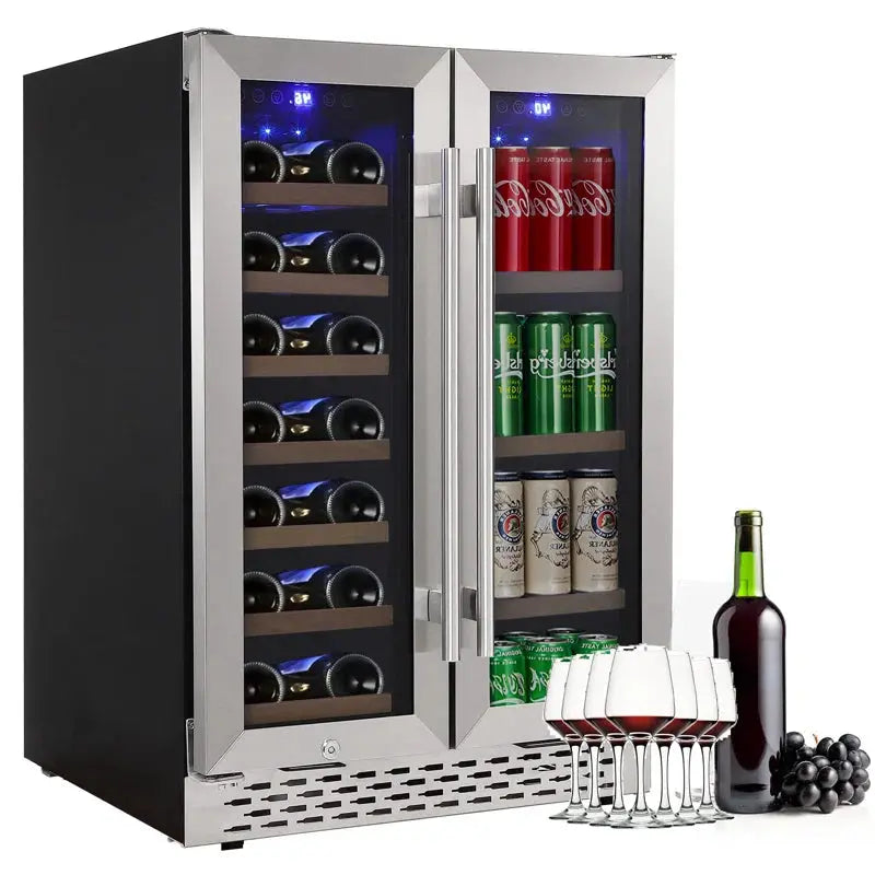 Zstar 23.4'' 75 Bottle Dual Zone Wine Refrigerator | Fridge.com