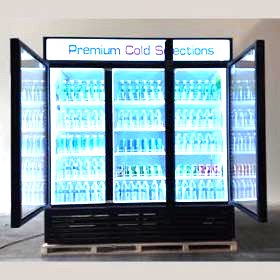 NAFCOOL three-glass-door merchandiser