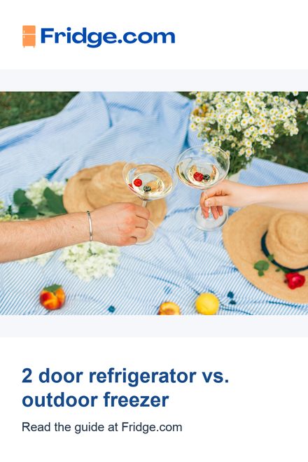 2 door refrigerator vs outdoor freezer — a Fridge.com pin