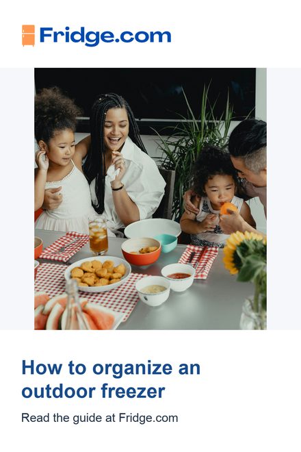 How to organize an outdoor freezer — a Fridge.com pin