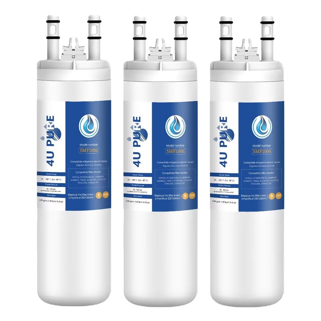 Wf3cb Refrigerator Water Filter, Replacement For Pure Source 3, 706465, 242086201, 242086203, 242294501, 242069601, Ap4567491, Wf425, 3 Pack (Height 9 Inches) - View 1 | Fridge.com