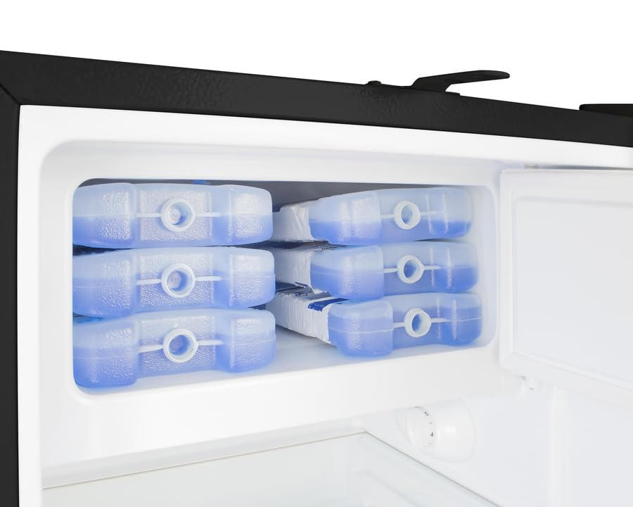 Accucold 20" Refrigerator - Freezer, Built-In, Undercounter, Breakroom, General Purpose, 2.68 cu.ft. Capacity, ADA Compliant, Black - ADA302BRFZLHD (Left Handed Door Swing) - View 3 | Fridge.com