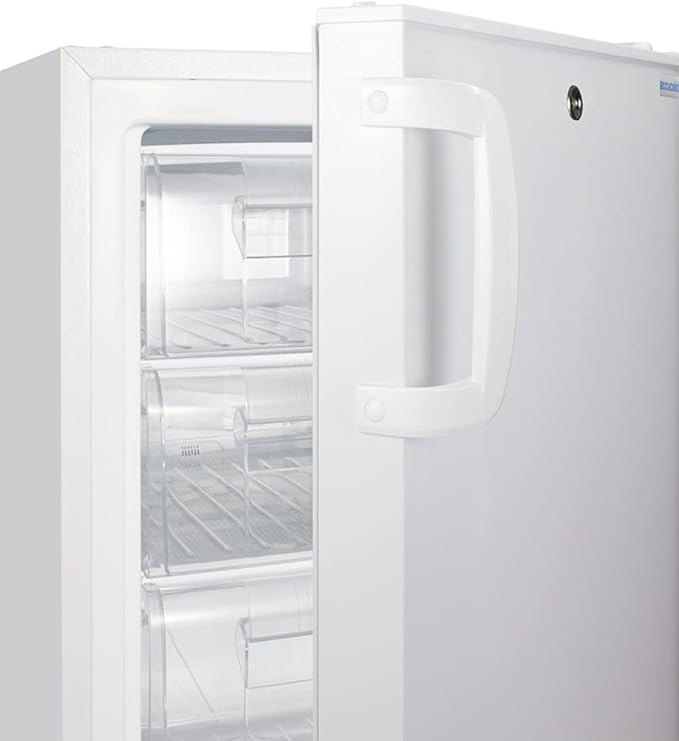 Summit Appliance Ada305af 20 Inch Wide Built-In Vaccine All-Freezer, ADA Compliant, Built-In Capable, Factory-Installed Lock, Adjustable Digital Thermostat, 3 Inch Thick Door, Manual Defrost, White - View 6 | Fridge.com
