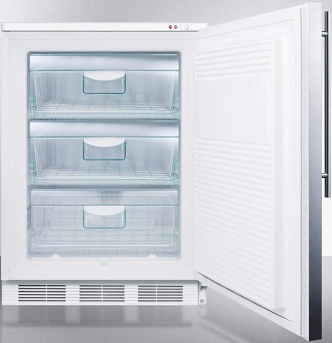 Summit VT65MLSSHV Upright Freezer, Stainless Steel - View 3 | Fridge.com