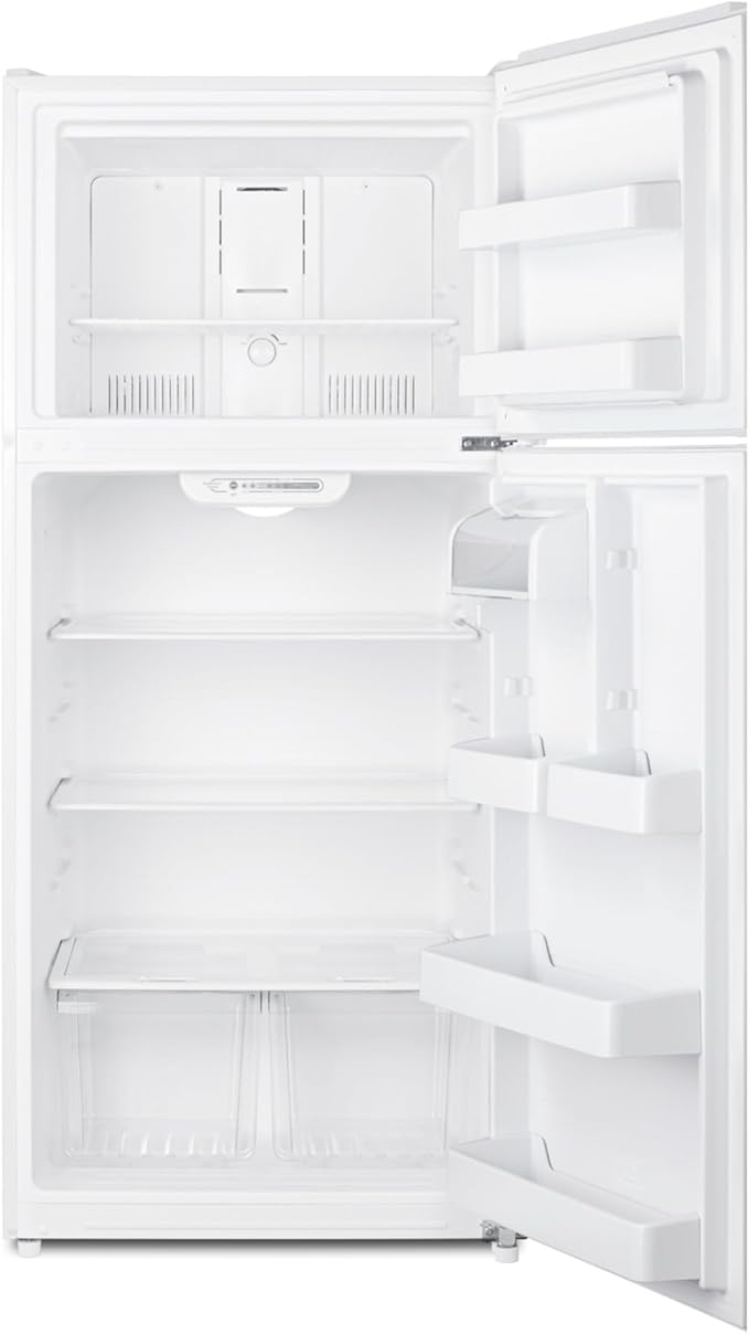 Summit 30” Top Mount Refrigerator-Freezer, White - CTR18W - View 6 | Fridge.com