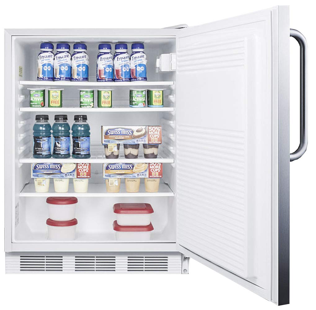 Accucold 24 Inch Freestanding/Built In Undercounter Counter Depth Compact All-Refrigerator FF7LWCSSADA - View 4 | Fridge.com