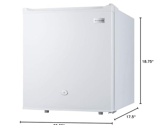 Summit Appliance FFAR23L Accucold 19" Wide Compact All-Refrigerator; Automatic Defrost; Factory-Installed Lock; Internal Fan Cooling; 1.7 cu.ft Capacity; LED Lighting; Adjustable Thermostat; White - View 2 | Fridge.com