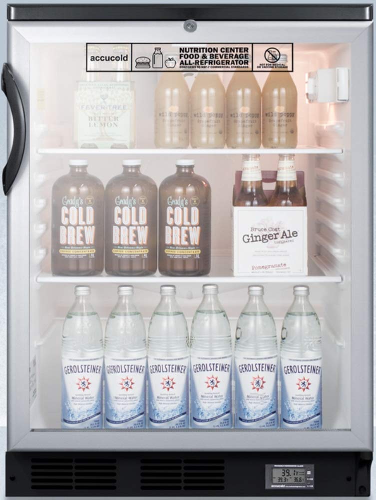 Accucold 24 Inch Built In Refrigerator SCR600BGLBINZ - View 3 | Fridge.com