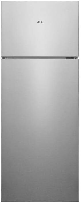 AEG RDB424E1AX Free-Standing Double Door Fridge 1434 mm/Freezer Top Capacity 205 L/Colour: Stainless Steel Silver Sides/Anti-Finger Stainless Steel Coating/Energy Class E | Fridge.com