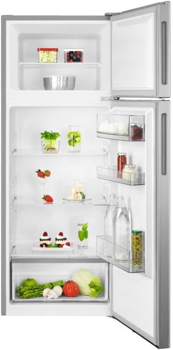 Aeg RDB424E1AX Free-Standing Double Door Fridge 1434 mm/Freezer Top Capacity 205 L/Colour: Stainless Steel Silver Sides/Anti-Finger Stainless Steel Coating/Energy Class E - View 3 | Fridge.com