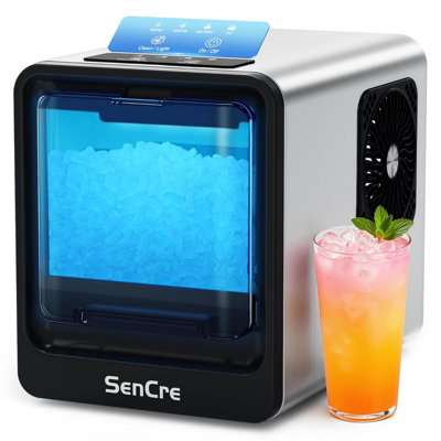 Ice Maker Countertop with Auto Water Refill, 42lbs/Day Stainless Steel Ice Machine with Pull-Out Drawer  One-Click Self-Cleaning, Portable Ice Makers | Fridge.com