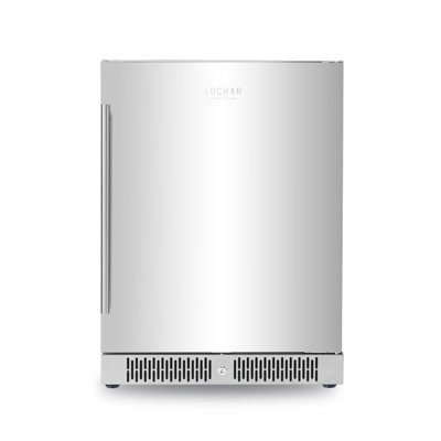 Akicon 24 Inch Beverage Refrigerator Cooler,164 Cans Mini Fridge, Safety Lock, Freestanding Or Built-in For Home/bar/office, 5.12 Cu.ft, Stainless Ste | Fridge.com