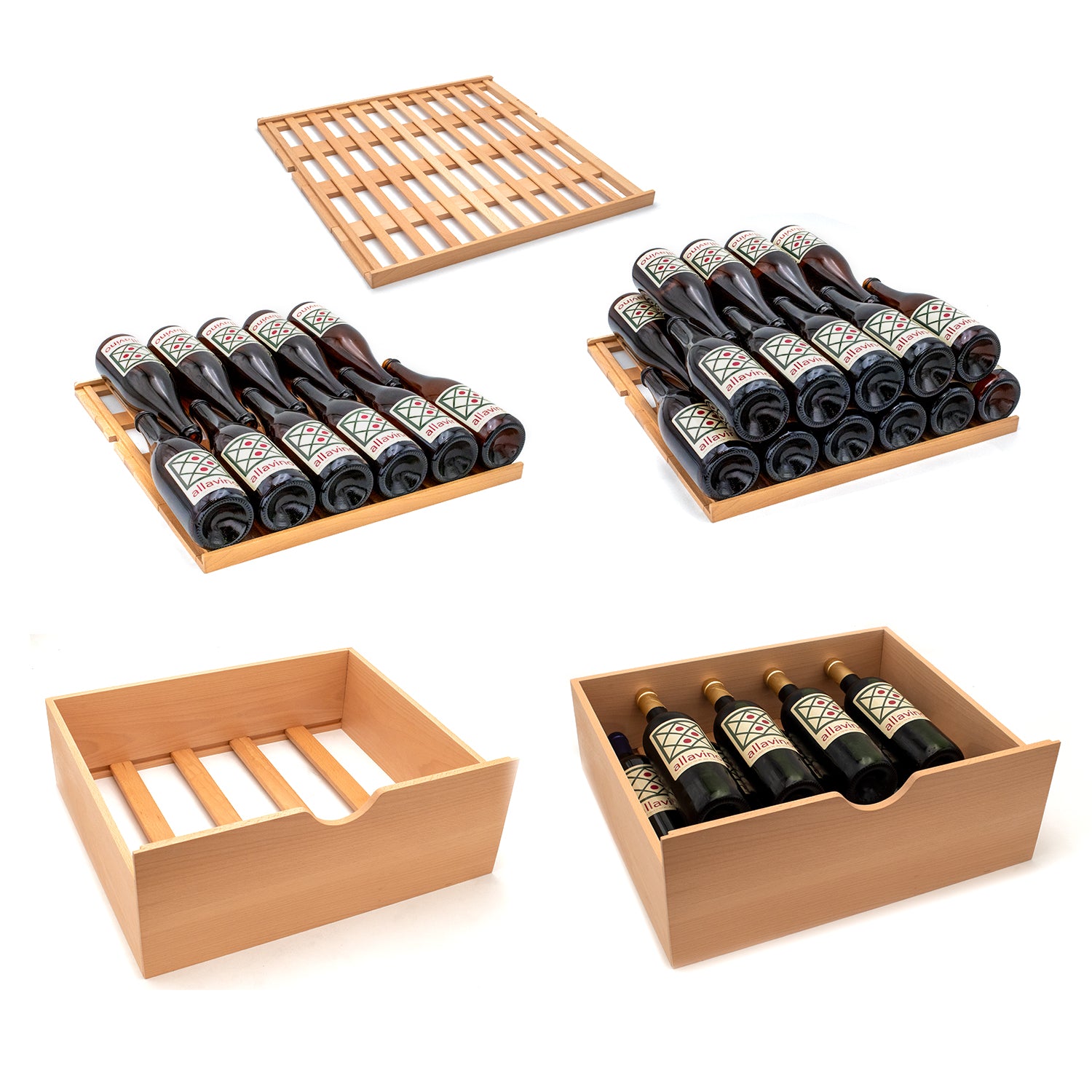 Allavino 370 Bottle Side-By-Side Wine Vault With Solid Black Doors - View 6 | Fridge.com