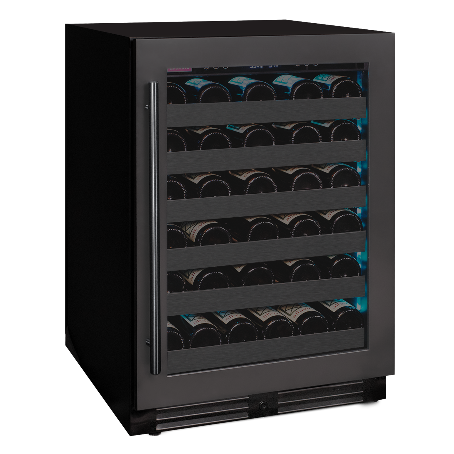 Allavino Reserva Series 50 Bottle Single Zone Built-in Luxury Wine Refrigerator with Black Stainless Steel Door - Right Hinge | Fridge.com
