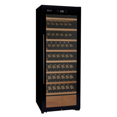 Allavino 248 Bottle Single Zone Freestanding Wine Refrigerator with Display Shelving and Black Glass Door - Right Hinge — FIN-0018584 | Fridge.com