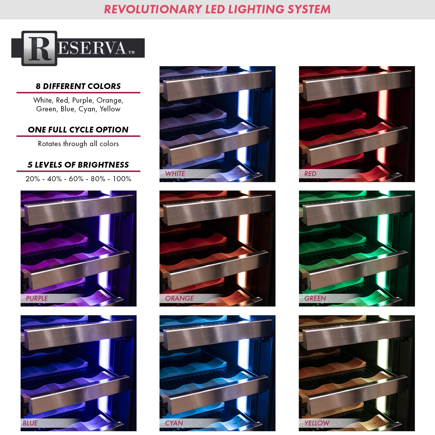 Allavino Reserva Series 24" Wide Two Door Stainless Steel Wine Refrigerator/Beverage Center - View 6 | Fridge.com